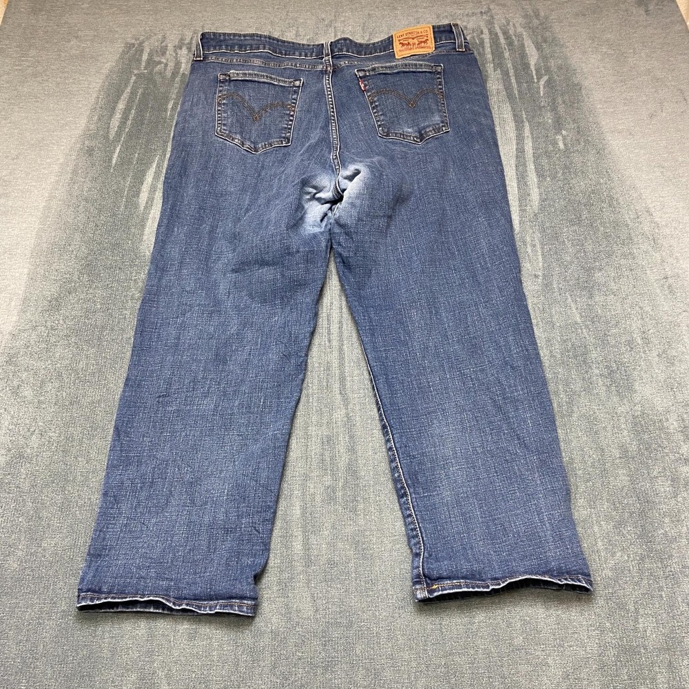 Levi's Boyfriend Jeans Womens 18W 36x25 Blue Denim Medium Wash Mid Rise Straight
